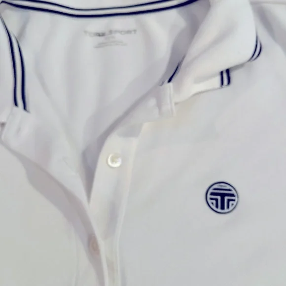 TORY BURCH TECH PIQUÉ POLO Billie Jean King Collection XS - Picture 6 of 9